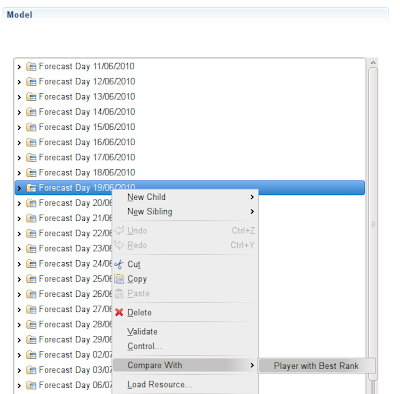 Compare menu