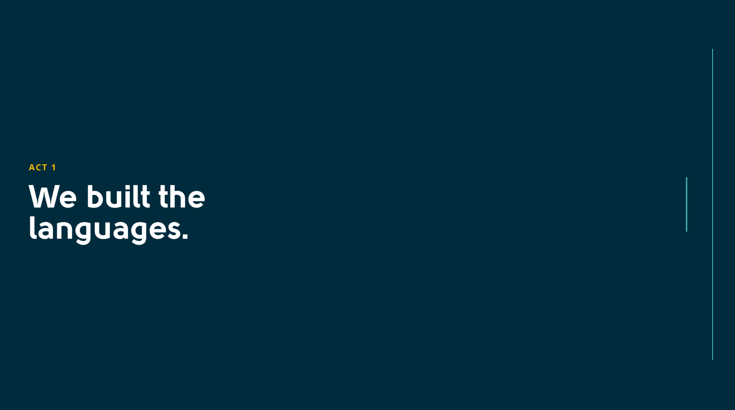 Title slide for the SLE 2026 keynote: We built the languages. That was the easy part.